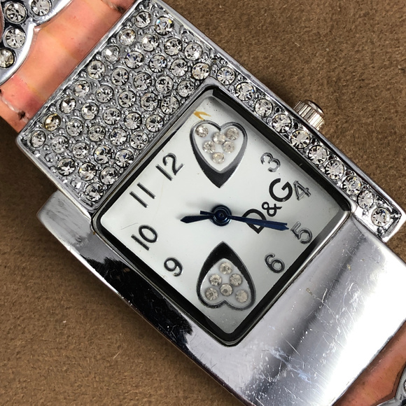 DOLCE & GABBANA D&G Watch Pink Leather & Crystals - Picture 2 of 7